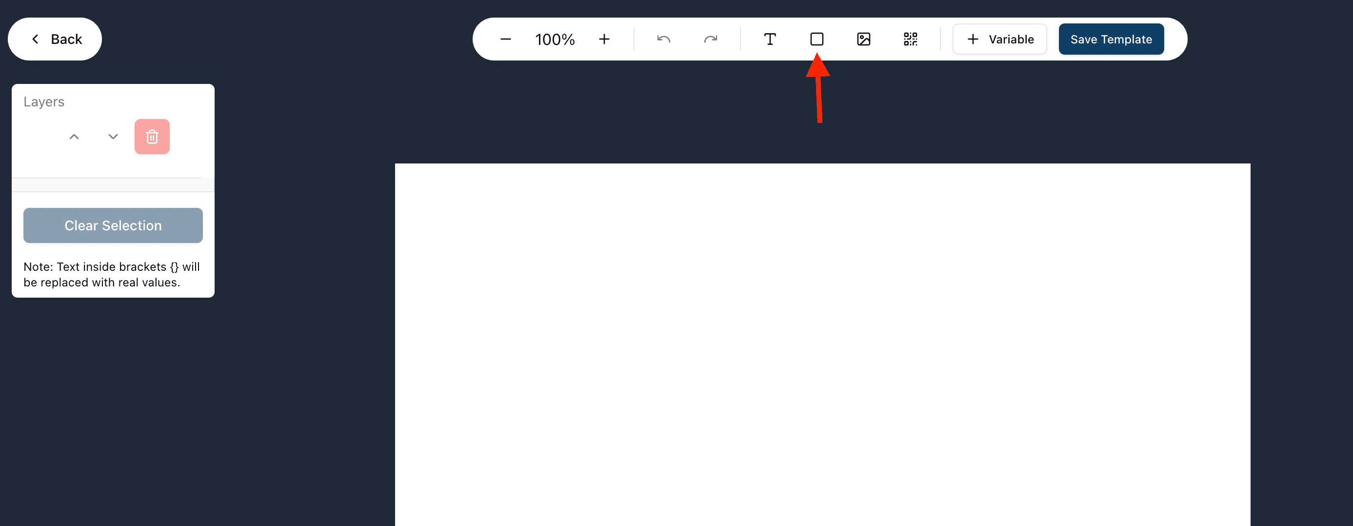 click add box element