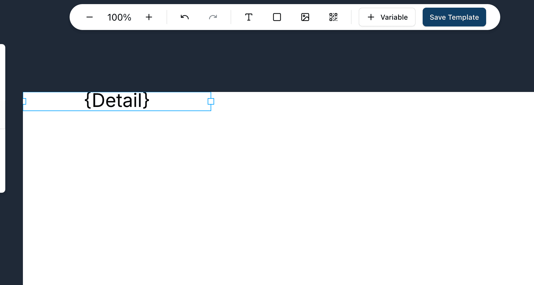 custom variable added