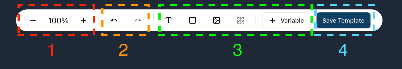 menu bar section detail