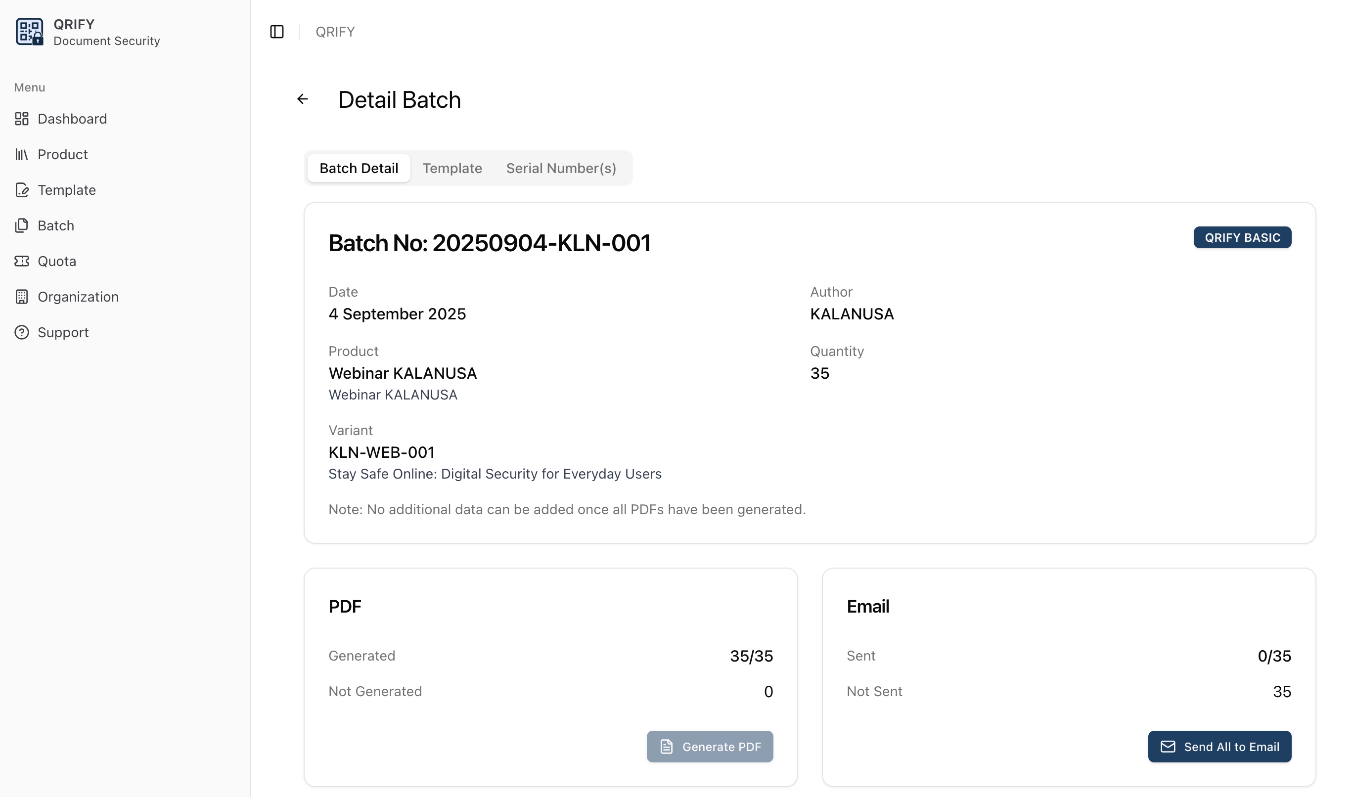 Batch Generation Process
