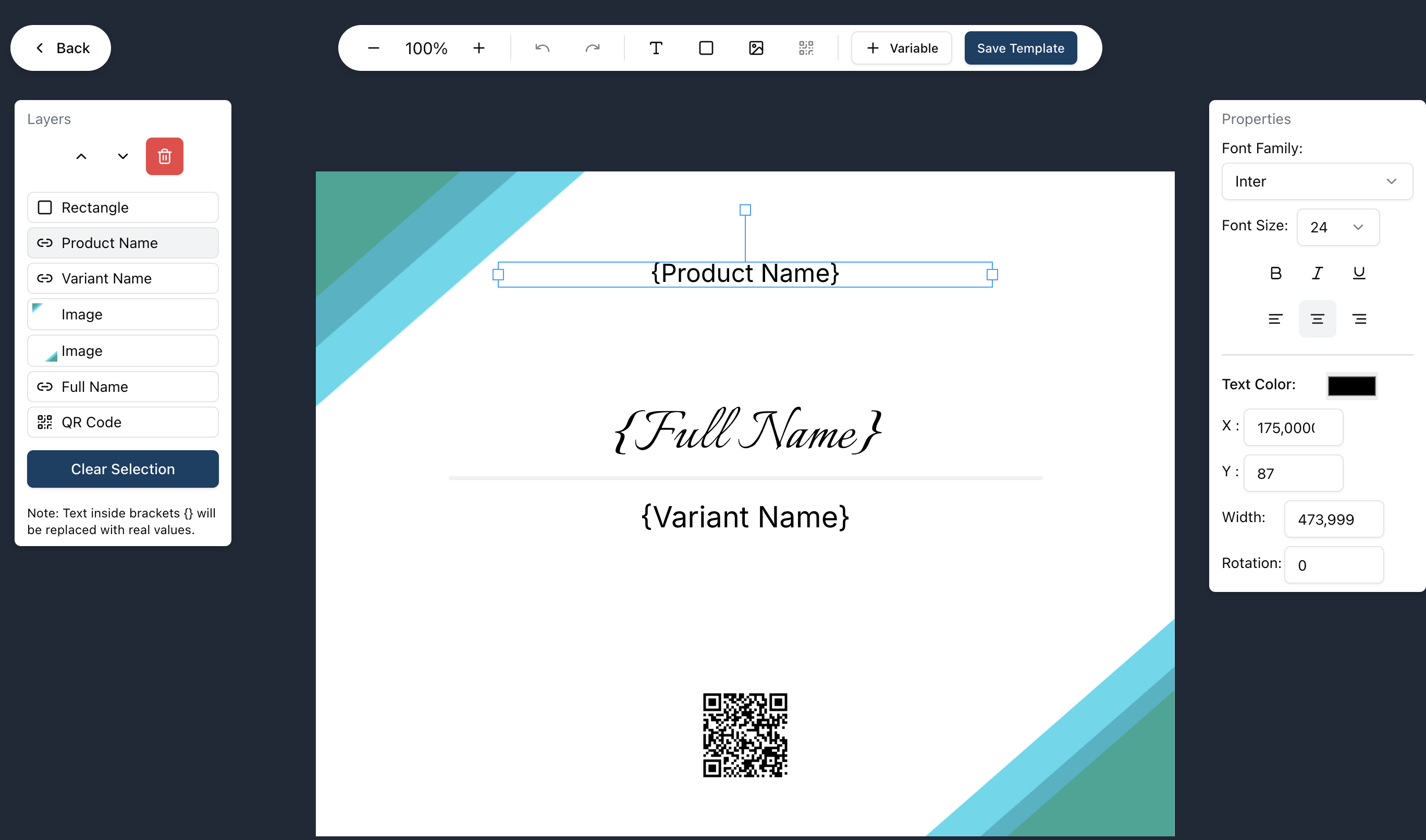 Certificate Editor Interface